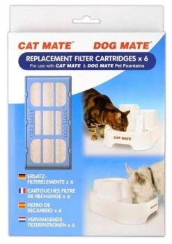 PET MATE Cat Mate Replacement Water Fountain Filters - 6 Pack