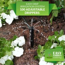 Easy Drip Irrigation System 100 Adjustable Drippers