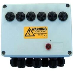 6 Way Weatherproof Electric Junction Box
